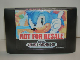 SEGA GENESIS - SONIC THE HEDGEHOG - NOT FOR RESALE (Game Only) - £27.33 GBP