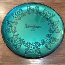 Neiman Marcus 2014 Green Holiday Plate Tray Serving Platter Butterfly  13&quot; - £22.13 GBP