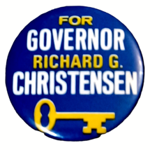 Dick Christiansen 1964 GOP Republican Governor Washington Campaign Pin B... - £6.77 GBP