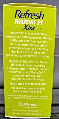 Refresh Relieva Xtra Preservative Free Lubricant Eye Drops, 0.33 OZ 5/2026 Item image 4