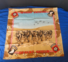Made In The Usa Desert Shield 82ND Airborne Bandanna Chocolate Chip Camo 22X22 - £39.55 GBP