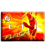 Flash running flames cartoon comics superhero triple light switch wall p... - $33.43 CAD