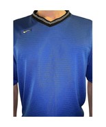 Vtg 90s Nike Short Sleeve Shirt Team Sports XL Blue V Neck Y2K - €24,58 EUR