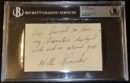 WILLIE BILL SHOEMAKER SIGNED INDEX CARD NOTE LETTER LEGENDARY JOCKEY BEC... - £138.75 GBP