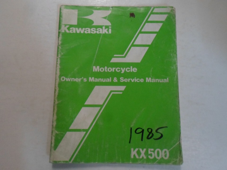1985 Kawasaki KX500 Moto Propriétaires & Service Manuelle Eau Endommagé Worn - $19.99 1985 Kawasaki KX500 Moto Propriétaires & Service Manuelle Eau Endommagé Worn - $19.99