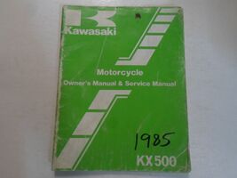 1985 Kawasaki KX500 Moto Propriétaires & Service Manuelle Eau Endommagé Worn - $19.99