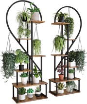 6 Tier Metal Plant Stand, Creative Half Heart Shape Ladder Plant Stands Rack Law - £144.75 GBP+