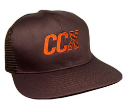 Vintage CCX Hat Cap Snap Back Brown Mesh Trucker Trucking Freight Conway Mens - £15.78 GBP
