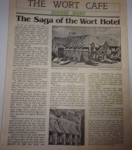 Vintage The Wort Cafe Dinner Menu Jackson Hole Nebraska 1987 - $4.99