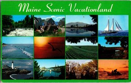 Vintage Postcard - Beautiful Scenic Vacationland Greetings Card Maine ME (B11) - £3.85 GBP