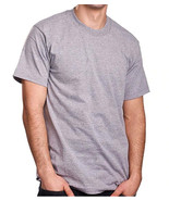 PRO 5 Men&#39;s Super Heavy Cotton T-Shirt - Heather Grey - Singles - $14.99+