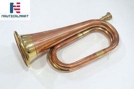 Civil War Era Solid Copper Bugle US Military Cavalry Horn - £59.05 GBP