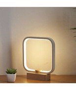 Minimalist Wood Table Lamp LED 3-Color Temperature Dimmable Art Deco Sty... - $35.52 CAD