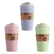 Golandstar Sealable Drinks Cup 420ml Bamboo Fiber Mugs Unbreakable Tumbler Mug C - £12.51 GBP+