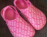 Bebe Girls Sandals  Slingback Clogs Fuschia Rubber Water Shoes Sz 11/12 SM - £13.36 GBP
