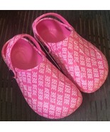Bebe Girls Sandals  Slingback Clogs Fuschia Rubber Water Shoes Sz 11/12 SM - $285.40 MXN