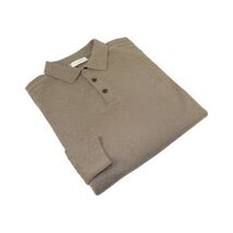 Men's Sweater Knit By BRANGO Turkey Polo Neck Cotton Blend 21228 Dark Beige image 2