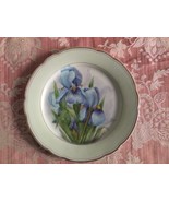 Vintage hand painted plate decorative plate floral gold rim 10&quot; - €39,45 EUR