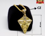 Elvis Presley Pendant Necklace L.18 Inch Jesus Triangle Head  18K Plated... - $18.80