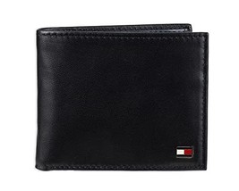 Tommy Hilfiger Men&#39;s Leather Wallet – Slim Bifold with 6 Credit Card Pockets - £46.71 GBP