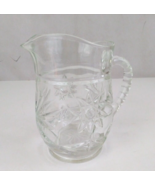 Vintage Anchor Hocking Star of David Clear Heavy Glass 5.25&quot; Creamer Pit... - $16.16 CAD