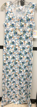 NWT Lularoe Medium White Mauve Green Blue Dainty Floral Dani Long Column Dress - £41.52 GBP