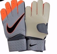 NIKE GK MATCH Gray Orange Soccer Goalkeeper Glove One Pair, GS0282-100 - £14.89 GBP