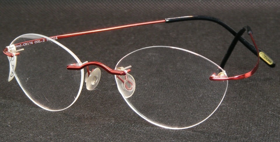 CHIEMSEE Mod. CH176 Col. 2 Red RARE EYEGLASSES GLASSES RIMLESS 52-16mm G... - $85.29