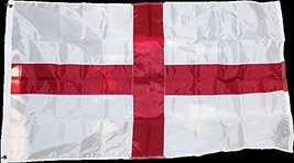 2x3 Embroidered Sewn UK St Saint Georges George Cross Solarmax Nylon Flag 2&#39;x3&#39; - £19.13 GBP