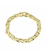 Men&#39;s Mariner Link Bracelet 14k Solid Yellow Gold Handmade 37 g  8.4 mm - £3,503.51 GBP