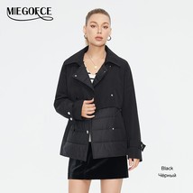 MIEGOFCE 2023 New Spring Autumn Fashion Lapel Women Short Jacket Long Sleeve Dou - £92.44 GBP