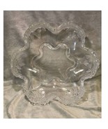 Vintage Mikasa Frosted Embossed Flower 10 1/4&quot; Crystal Serving Dish - $33.96 CAD