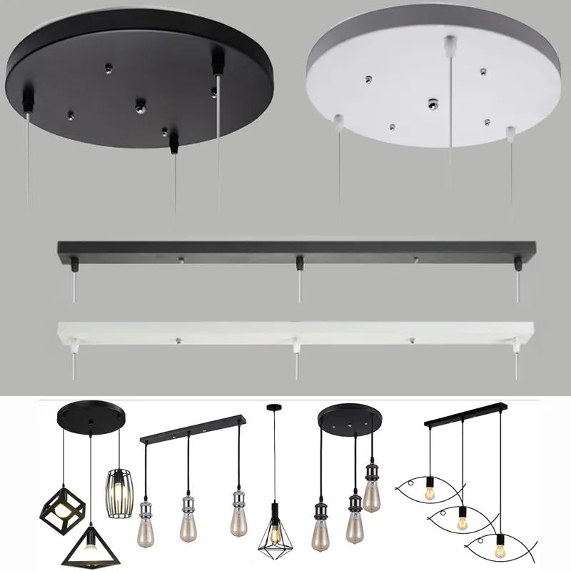 T lamp base plate lighting accessory diy multi sizes black white round rectangle canopy thumb200