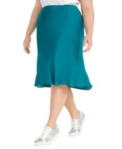 MSRP $80 I.n.c. Plus Size Bias-Cut Midi Skirt Green Size 3X - £12.06 GBP