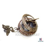 NauticalMart Push Button Sundial Nautical Brass Compass With Chain - $666.27 MXN