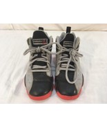 NIKE AIR JORDANS GRAY ORANGE BLACK CHILDREN&#39;S sz1.5Y LACE UP BASKETBALL ... - €25,89 EUR