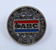 Bowling ABC League Runner-Up 91-92 Multi Colored Round Collectible Pin Pinback - £10.41 GBP