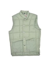 Vintage Schott NYC Puffer Vest Jacket Mens XS Green Goose Down Insulated - £37.76 GBP