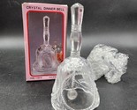 New Vintage Lead Crystal Glass Dinner Bell  - Embossed Eagle, Clear Ring - $14.79