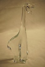 Elegant Large Long Neck Giraffe Clear Crystal Art Glass Animal Figurine 10&quot; - £105.12 GBP