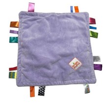Taggies Baby Security Blanket Lovey Floral Pink Lavender 11 X 11 Bright Starts - $13.86