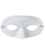 White Satin Domino Masquerade Venetian Eye Mask Adult One Size 58190S - €8,34 EUR
