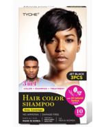TYCHE 3 IN 1 HAIR COLOR SHAMPOO NO AMMONIA - #HLSM01 JET BLACK - $4.59
