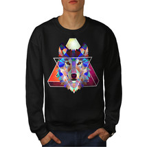 Wellcoda Wolf Geometric Fashion Mens Sweatshirt, Beast Casual Pullover Jumper - £24.11 GBP+