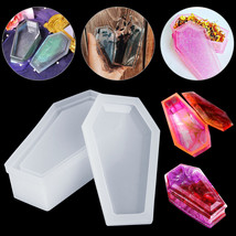 DIY Box Silicone Mold with Cover Make Jewelry Storage Resin Crafts Mould... - $19.99