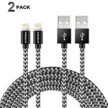 3 x Charging USB Cord cable iphone X  8 Black 6 Ft Heavy Duty Lot - £7.10 GBP