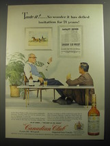1956 Canadian Club Whisky Ad - Taste it! no wonder it has defied imitation  - £14.46 GBP