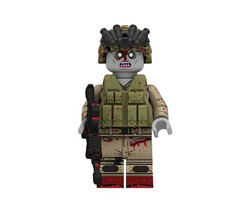 Minifigure Military Soldier Zombie Horror Movie Halloween Building - $147.25 MXN