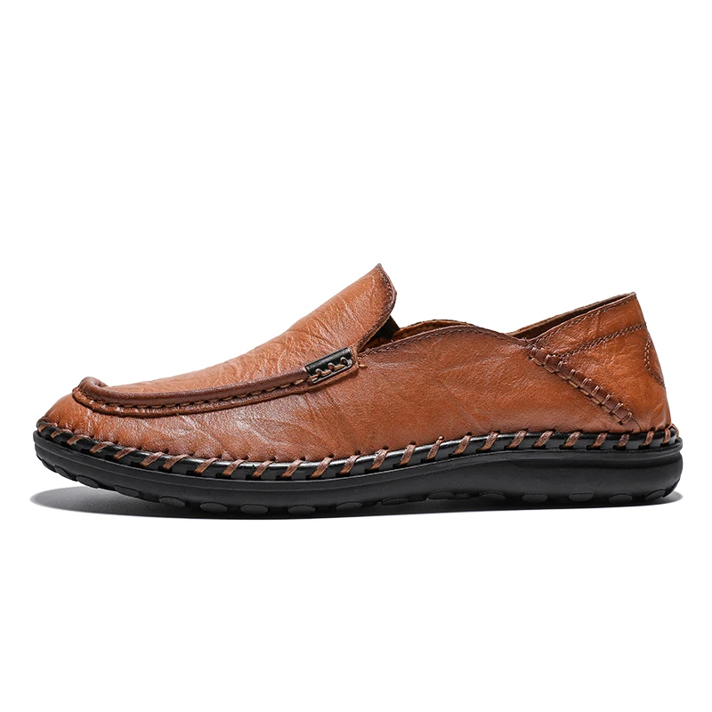 Fashion Loafers Soft Genuine Leather Men&#39;s Casual Shoes Breathable Slip on Leisu - £71.46 GBP