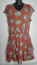 Matilda Jane Floral Dress Womens Medium Knee Length Ruffles Short Sleeve... - £19.65 GBP